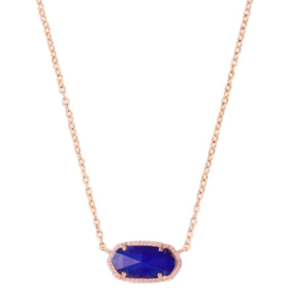 Kendra Scott Jewelry - KENDRA SCOTT • Rose Gold Elisa Cobolt Cat’s Eye Necklace